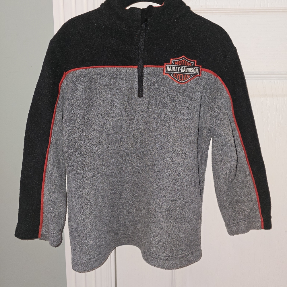 Harley-Davidson Black and Gray Fleece with Red Trim